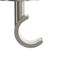 Discount GoodHome Support tringle à rideau extra court à percer Athens métal gris chromé Ø19mm
