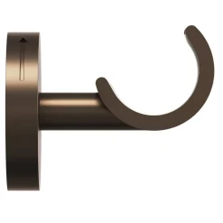 Best GoodHome Support tringle à rideau extra court à percer Kozani métal marron Ø19mm
