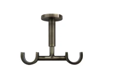 Sale GoodHome Support universel double plafond pour barre à rideau Antiki doré