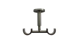 Sale GoodHome Support universel double de plafond pour barre à rideau Athens gris