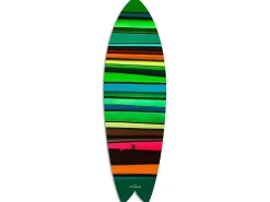 Déclina Surfboard imprimé, planche de surf déco, déco murale, planche déco, Planche de surf déco Rider the Line, 100x30 cm* Objet Décoratif Mural