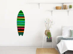 Déclina Surfboard imprimé, planche de surf déco, déco murale, planche déco, Planche de surf déco Rider the Line, 100x30 cm* Objet Décoratif Mural