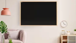 ALLboards Tableau à Craie Noir Magnétique avec Cadre en Bois 80x50cm
