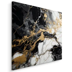 Sale Muralo Tableau Abstraction De Marbre Glamour 70cm x 70cm - Parfait pour décorer votre salon, chambre ou bureau avec un design unique et
