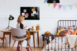 New Wallfluent Tableau Aimanté Tulup 60x40 cm Couleur noire D'organisation Mural