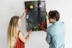 Wallfluent Tableau Aimanté Tulup 60x90 cm Ingrédients pour pizza D'organisation Mural* Pêle-Mêle Et Pense Bête