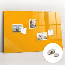 Wallfluent Tableau Aimanté Tulup 90x60 cm Couleur jaune doré D'organisation Mural* Pêle-Mêle Et Pense Bête
