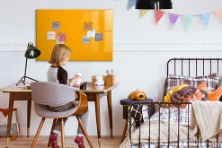 Wallfluent Tableau Aimanté Tulup 90x60 cm Couleur jaune doré D'organisation Mural* Pêle-Mêle Et Pense Bête