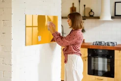 Wallfluent Tableau Aimanté Tulup 90x60 cm Couleur jaune doré D'organisation Mural* Pêle-Mêle Et Pense Bête