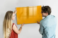 Wallfluent Tableau Aimanté Tulup 90x60 cm Couleur jaune doré D'organisation Mural* Pêle-Mêle Et Pense Bête