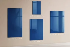 Wallfluent Tableau Aimanté 70x100 cm Couleur bleue Marqueur blanc En Verre Pour Cuisine* Pêle-Mêle Et Pense Bête