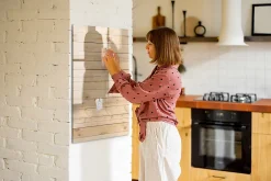 Wallfluent Tableau Aimanté 70x100 cm Tableaux lumineux Marqueur noir En Verre Pour Cuisine* Pêle-Mêle Et Pense Bête