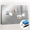 Wallfluent Tableau Aimanté 90x60 cm Mur en métal Marqueur noir En Verre Pour Cuisine* Pêle-Mêle Et Pense Bête