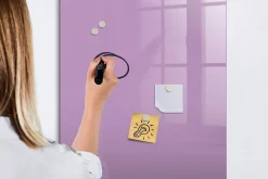 Best Wallfluent Tableau Aimanté 60x90 cm Couleur lilas Marqueur noir D'organisation Mural
