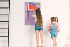 Best Wallfluent Tableau Aimanté 60x90 cm Couleur lilas Marqueur noir D'organisation Mural