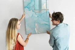 Wallfluent Tableau Aimanté 70x100 cm Marbre décoratif Marqueur noir D'organisation Mural* Pêle-Mêle Et Pense Bête