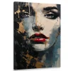 Discount Muralo Tableau Canvas VISAGE De Femme Peinture 70cm x 100cm - Parfait pour décorer votre salon, chambre ou bureau avec un design unique