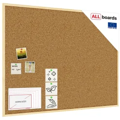 ALLboards Tableau en Liège avec Cadre en Bois 120x90cm* Pêle-Mêle Et Pense Bête