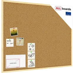 ALLboards Tableau en Liège avec Cadre en Bois 100x80cm* Pêle-Mêle Et Pense Bête