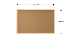 ALLboards Tableau en Liège avec Cadre en Bois 100x80cm* Pêle-Mêle Et Pense Bête