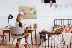 Discount Wallfluent Tableau Magnétique Mural Tulup 60x40 cm Couleur beige Panneau Mémo Décoratif