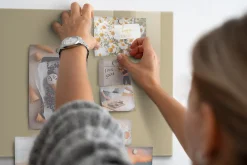 Discount Wallfluent Tableau Magnétique Mural Tulup 60x40 cm Couleur beige Panneau Mémo Décoratif