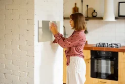 Discount Wallfluent Tableau Magnétique Mural Tulup 60x40 cm Couleur beige Panneau Mémo Décoratif