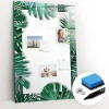 Hot Wallfluent Tableau Magnétique Mural 60x90 cm Cadre monstera Marqueur noir Panneau Mémo Décoratif