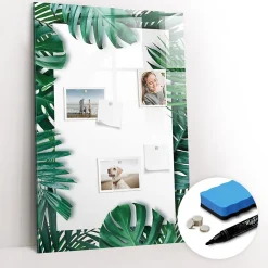Hot Wallfluent Tableau Magnétique Mural 60x90 cm Cadre monstera Marqueur noir Panneau Mémo Décoratif