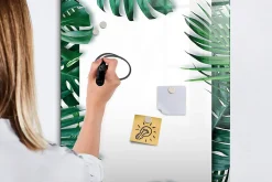 Hot Wallfluent Tableau Magnétique Mural 60x90 cm Cadre monstera Marqueur noir Panneau Mémo Décoratif