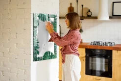 Hot Wallfluent Tableau Magnétique Mural 60x90 cm Cadre monstera Marqueur noir Panneau Mémo Décoratif