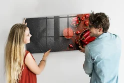 Hot Wallfluent Tableau Magnétique Mural 120x60 cm Poivrons rouges Marqueur blanc Idéal Bureau Et Maison
