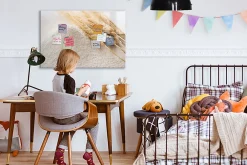 Wallfluent Tableau Magnétique Mural 90x60 cm Farine Marqueur noir Idéal Bureau Et Maison* Pêle-Mêle Et Pense Bête