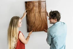 Wallfluent Tableau Magnétique Mural 60x90 cm Vieux bois Marqueur blanc Idéal Bureau Et Maison* Pêle-Mêle Et Pense Bête
