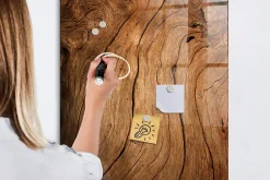 Wallfluent Tableau Magnétique Mural 60x90 cm Vieux bois Marqueur blanc Idéal Bureau Et Maison* Pêle-Mêle Et Pense Bête