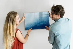 Wallfluent Tableau Magnétique Mural 60x40 cm Eau abstraite Marqueur noir Panneau Mémo Décoratif* Pêle-Mêle Et Pense Bête