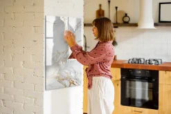 Wallfluent Tableau Magnétique Mural 70x100 cm Marbre décoratif Marqueur noir Idéal Bureau Et Maison* Pêle-Mêle Et Pense Bête