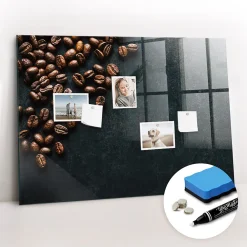 Hot Wallfluent Tableau Magnétique Mural 100x70 cm Café en grains Marqueur blanc Idéal Bureau Et Maison