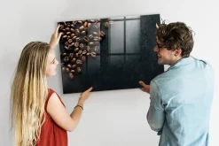 Hot Wallfluent Tableau Magnétique Mural 100x70 cm Café en grains Marqueur blanc Idéal Bureau Et Maison