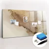 Wallfluent Tableau Magnétique Mural 120x60 cm Marbre doré Marqueur noir Idéal Bureau Et Maison* Pêle-Mêle Et Pense Bête