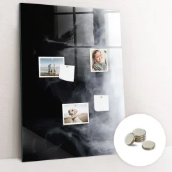 Wallfluent Tableau Magnétique Tulup 70x100 cm Fumée En Verre De Planification* Pêle-Mêle Et Pense Bête