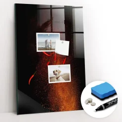 Wallfluent Tableau Magnétique 40x60 cm Piments forts Marqueur blanc Mémos & Organisation* Pêle-Mêle Et Pense Bête