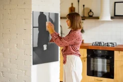 Wallfluent Tableau Magnétique 70x100 cm Couleur grise Marqueur blanc Mémos & Organisation* Pêle-Mêle Et Pense Bête