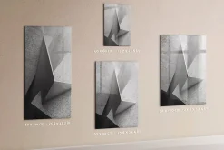 Wallfluent Tableau Magnétique 60x90 cm Abstraction géométrique Marqueur noir Mémos & Organisation* Pêle-Mêle Et Pense Bête