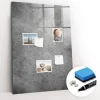 Wallfluent Tableau Magnétique 70x100 cm Béton Marqueur blanc En Verre De Planification* Pêle-Mêle Et Pense Bête
