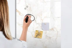 Wallfluent Tableau Magnétique 60x90 cm Marbre élégant Marqueur noir Mémos & Organisation* Pêle-Mêle Et Pense Bête