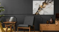 Discount Muralo Tableau MARBRE Abstraktion Motif 120cm x 80cm - Parfait pour décorer votre salon, chambre ou bureau avec un design unique et élég