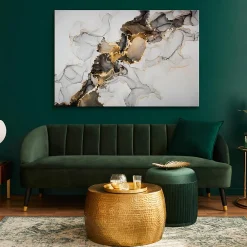 Discount Muralo Tableau MARBRE Abstraktion Motif 120cm x 80cm - Parfait pour décorer votre salon, chambre ou bureau avec un design unique et élég