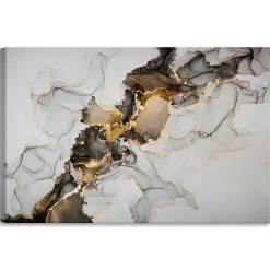 Discount Muralo Tableau MARBRE Abstraktion Motif 120cm x 80cm - Parfait pour décorer votre salon, chambre ou bureau avec un design unique et élég