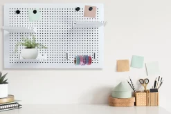 Clearance Ariane Tableau mémo perforé blanc l.40 x H.60 cm